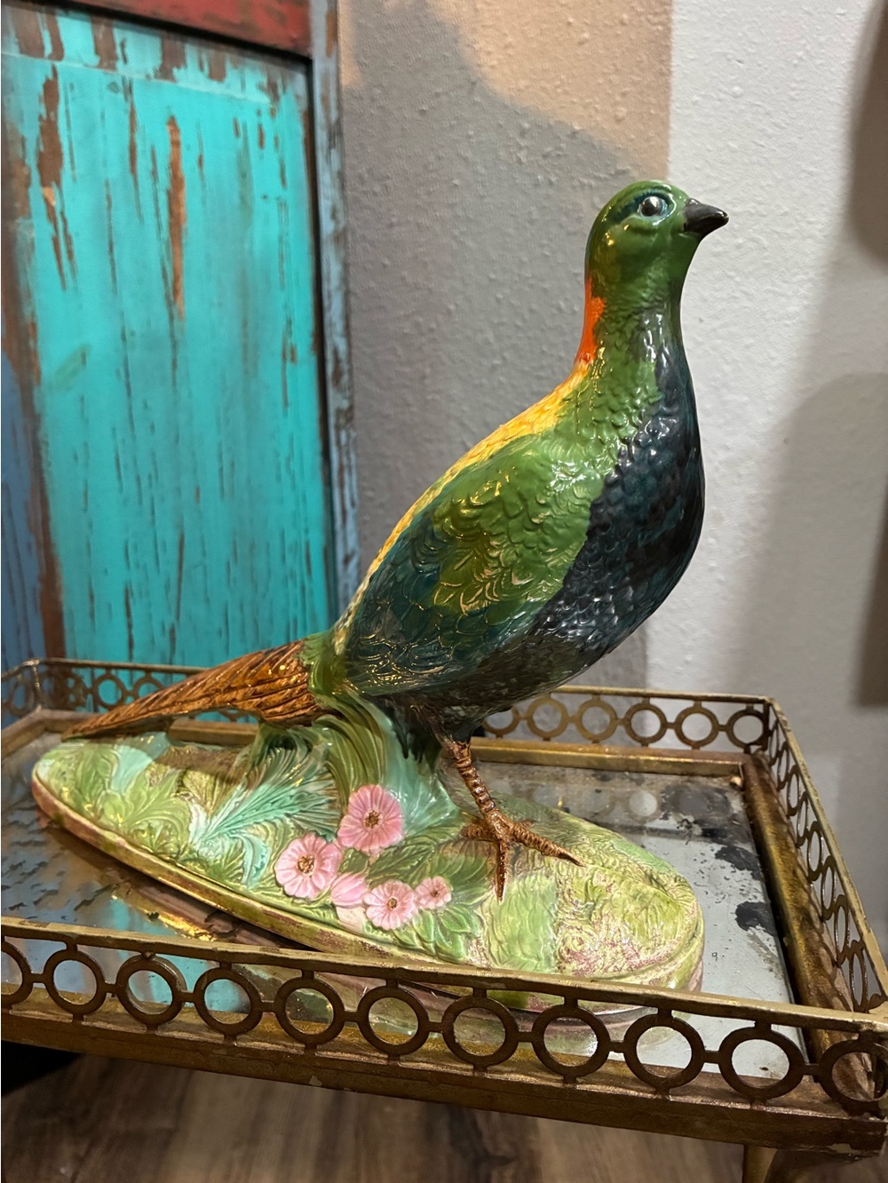 Vtg HOLLAND MOLD Ceramic Pheasant Rooster - Custom Hand Painted!